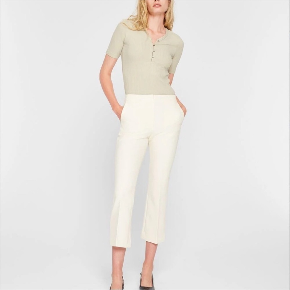 NWT Club Monaco Cropped Flare Pants - NEVER WORN - Egret/Cream